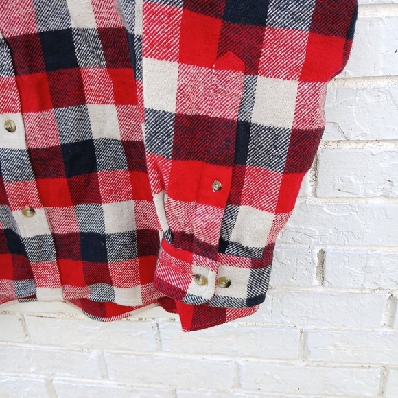 Vintage 90s Heavy Flannel Shirt 2XL - Picture 4 of 6